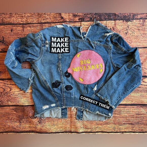 Trafaluc Denimwear Zara Embroidered‎ Jean Jacket Small - Picture 6 of 8